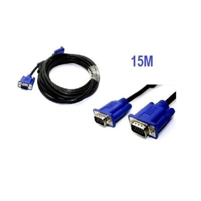 VGA Cable สายยาว 15 เมตร M/M (หัวสีน้ำเงิน/สายสีดำ)