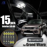 ชุดแผนที่ไฟโดมประตูจำนวนแผ่นหลอดไฟแพคเกจสีขาว6000K 12V สำหรับ Suzuki Grand Vitara 2006-2013ภายในรถ LED