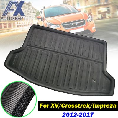 สำหรับ Subaru XV Crosstrek Impreza Hatchback 2012-2017ด้านหลัง Boot Cargo Liner Trunk Mat ถาดพรม