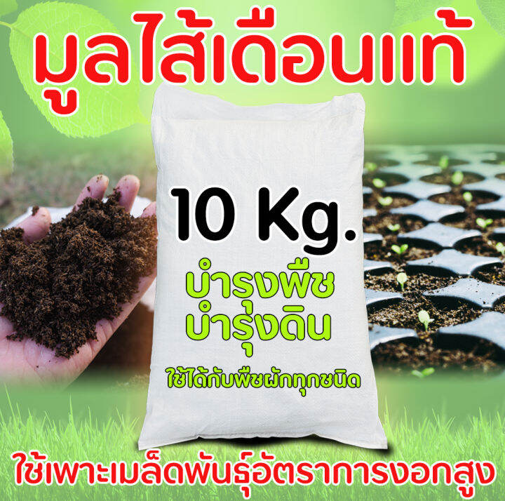 มูลไส้เดือนสด-บรรจุ-10-กิโลกรัม-บำรุงพืช-บำรุงดิน-เหมาะกับพืชผักทุกชนิด