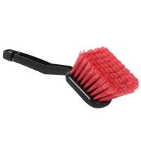 Car Wheel Brush Tire Cleaner Long Handle Red Brush With Hook Soft Bristle Wash Brush Motorcycle Cleaning Beauty Washing Tools