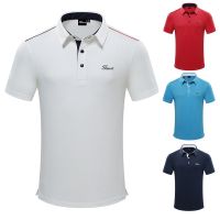 Titleist Malbonispj.lindeberg Mizuno เสื้อกอล์ฟผู้ชาย,ใหม่2023ฤดูร้อนเสื้อกีฬาแขนสั้นระบายอากาศได้ดีเสื้อโปโลดูดซับเหงื่อแห้งเร็วเสื้อยืด