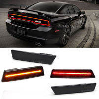 เครื่องหมายด้านหน้า/ด้านหลังของรถไฟ LED เต็มสำหรับที่ชาร์จ Dodge 11-14/ชาเลนเจอร์2008-2014อำพัน/แดงสัญญาณเลี้ยวอัตโนมัติไฟบังโคลน