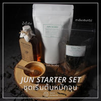 Jun Scoby starter set ชุดเริ่มต้นหมัก จุนคอมบูชา เชื้อละมุน ไม่เปรี้ยวแหลม | Nature Kombucha