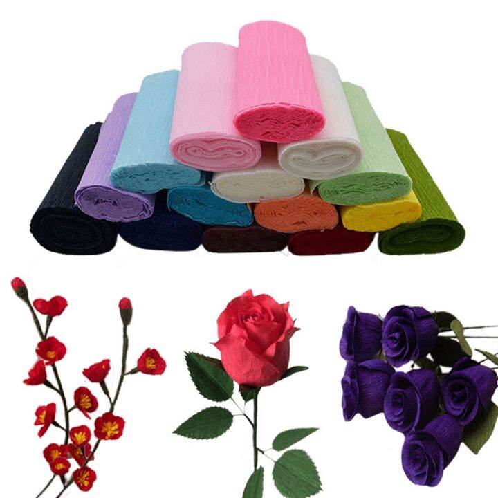 XUNJIE Origami 25010cm Bouquet Party Decoration Floral Material Crepe