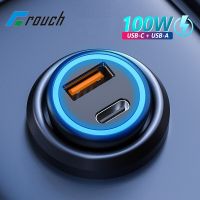 Crouch Mini USB Car Charger 100W Fast Charging Car Charger Type C PD QC3.0 Phone Charger in Car For iphone Huawei Xiaomi Samsung Car Chargers