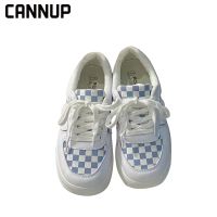 CANNUP รองผ้าใบหญิง รองเท้าผ้าใบผญ รองเท้าผ้าใบส้นสูง รองเท้าผ้าใบสีขาว ธรรมดา รองเท้านักเรียน รองเท้าส้นตึกเกาหลี 101105 l