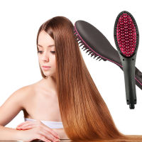 Fast Ceramic Heating Anti-Scald Professional Electric Temperature Adjustable Hot Comb Styling Straightening Hair Massage Brush