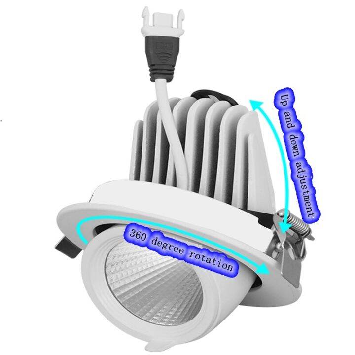 new-hot-lan84-ฝังไฟสปอตไลต์-cob-5w7w10w15w20w30w-ไทริสเตอร์หรี่แสงเหมือนโคมไฟจมูก-ac85v-265v-แสงสีขาว7w-สีขาว