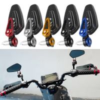 2022 New Motorcycle Rearview Mirror Carbon Fiber Pattern Handlebar Mirror Modified Inverted Rear Mirror Motorbike Accessories