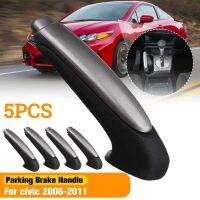 5PCS Car Handle Grip Covers Parking Hand Brake Handle Sleeve Protector Interior Accessories For Honda Civic 2006-2011