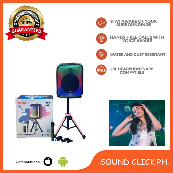 SOUND CLICK PH.!! NDR 102B \102A Bluetooth speaker 12inch portable home