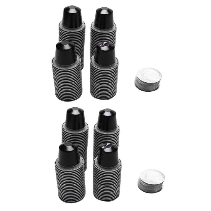 300 Sets Refillable Coffee Capsule Cup Disposable Nespresso Pod for ...