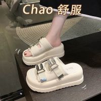 【July】 High-end thick-soled heightened slippers womens outerwear 2023 summer new hot style fashion net red sandals