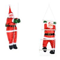 【CW】 Christmas Decorations Climbing Rope Ladder Santa Claus Pendant Hanging Doll Tree Ornament Home Decor Cloth Kits B