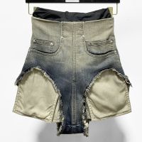 【hot】 Womens Original Design Brand High-quality Washed Jeans Fashion Waist Luxury Denim Shorts Pants