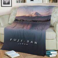 (Multi size available in stock)  Fuji San ญี่ปุ่นผ้าห่มโยนผ้าห่มส่วนบุคคล Photo ขนแกะผ้าห่มสำหรับโซฟาของขวัญ DIY Home Decor Dropshipping  (Free personalized design available)