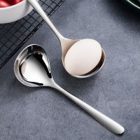 5pcs/1pc 304 Stainless Steel Spoon Soup Spoon Rice Spoon LongHandle Tableware Set Kitchen Utensils Cooking Utensils