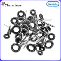 CHARMHOME 5pcs รูปไข่ 2.5 #-10 # สแตนเลสสตีล ขาเดี่ยว ชุดซ่อมทิป คู่มือคันเบ็ด แหวนเซรามิกตา