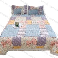 【Ready】? Sm fresh bed -piece set thickened brhed lace bed e washable bed student bed