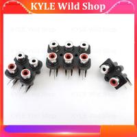 KYLE Wild Shop 2/4/6 Hole RCA Female Stereo Audio Jack Connector Socket Adapter Video plug AV Input Row Amplifier Interface 2Pin 4Pin 6Pin