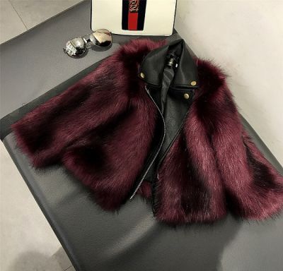 Fashion Baby Winter Outerwear &amp; Coats Childrens Fur Girls Fur Coat Kids Faux Fur Fabric Clothes Fur Coat 2-10