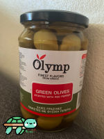 Green Olives Stuffed with Red Pepper     Size 700g.  by OLYMP