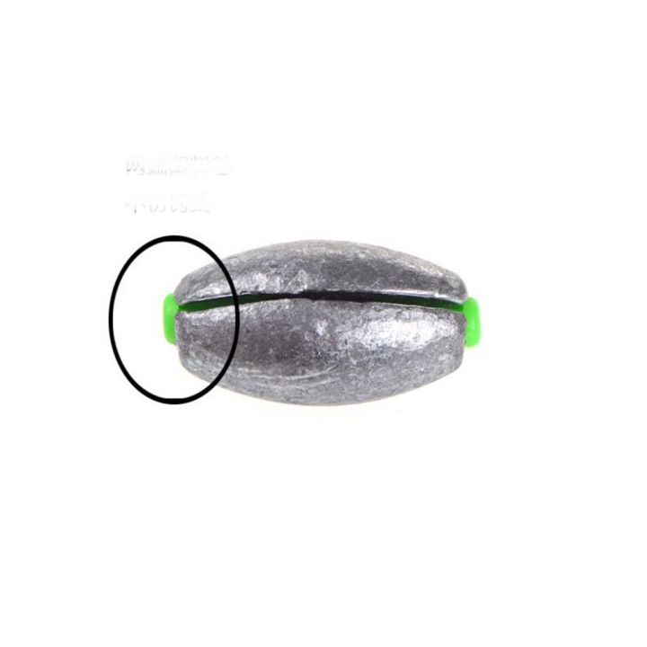 ทรงลูกมะกอกตุ้มถ่วงสำหรับตกปลาเปิดปากแบบคงทนมีแกนกลางสีเขียว-scape-น้ำหนักตะขออุปกรณ์ถังตกปลาตะกั่ว