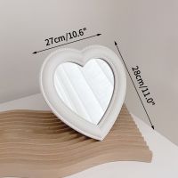 Korean Style Heart-shaped Beauty Mirror Desktop Makeup Decorative Mirror for Girl Room Decor Supplies Espejos De Belleza