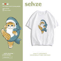 2023 newSELVZE （พร้อมส่งจากกทม มาถึงใน 3วัน）print T-shirt การ์ตูนน่ารักพิมพ์ชายและหญิงหลวมแขนสั้นสะดวกสบายและระบายอากาศ oversize T0118