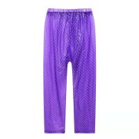 Clear Purple Dot PoTransparent PVC Trousers Waterproof Pants Loosen Easy Drop Off