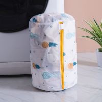 Durable Mesh Printing Zippered Laundry Bag Polyester Washing Net Bag for Underwear Sock Washing Machine Pouch Clothes Bra Bags