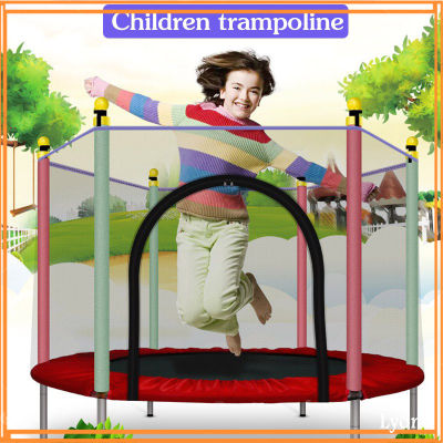 แทรมโพลีน4.5 ฟุต ของเล่นเด็ก แทมโพลีน นาด140*165ซม. เตียงกระโดดสำหรับเด็ก แทรมโพลีนเด็ก กระโดด แทรมโพลีนเด็ก