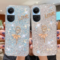 KOSLAM เคสโทรศัพท์บัลเล่ต์ที่สวยงามเปล่งประกายสำหรับสาว OPPO Reno10 5G 10 Pro 5G 10 Pro + 5G Reno8 T 4G 5G Reno8 Z 5G Reno8 4G 5G 8Pro Reno7 5G ปลอกโทรศัพท์มือถือ TPU นิ่ม5กรัม Reno7 5กรัม Reno6 Z 5กรัม6โปร5กรัม Reno5 5Pro 5กรัมสไตล์ใหม่มีในสต็อก