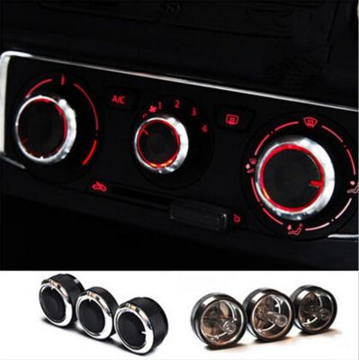 【hot】 3pcs/set Air Conditioning Installation heat control knob Knob modify case for 6 M6Car styling auto accessories