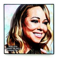 Mariah Carey มาราย แครี่ นักร้อง Singer รูปภาพ​ติด​ผนัง​ pop art พร้อมกรอบและที่แขวน​ กรอบรูป​​ ของขวัญ รูปภาพ​ ของแต่งบ้าน