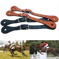 ❂ 1Pair Faux Leather Horse Riding Training Accessories Western Protective Spur Strap Thickened Alloy Buckle Equestrian Equipment