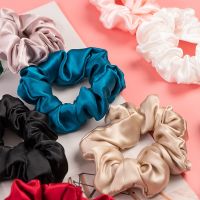 【CW】 Silk Scrunchies Hair Accessories Charmeuse Bands Ties Elastics Ponytail Holders for