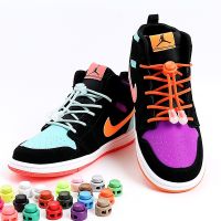 1Pair Elastic laces Sneakers Spring Lock Shoelaces Kids Adult Quick Shoe laces Bands Round No tie Shoeace Shoes 15 Colors