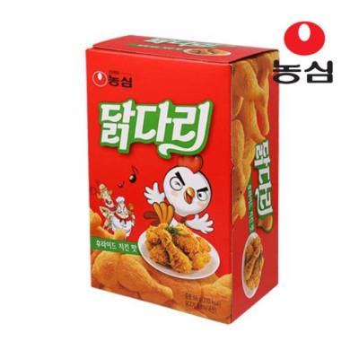 ขนมขาไก่เกาหลีรสไก่ทอด dakdari fried chicken mat nongshim brand 66g. 농심 닭다리 후라이드 치킨 맛