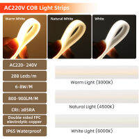 AC 220โวลต์แถบแสงนีออนที่มีหรี่หลอดซิลิโคนเชือก Super Bright 288 Ledsm นุ่มซังแถบแสงกันน้ำที่มีความยืดหยุ่นนีออนเข้าสู่ระบบ