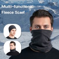 ↂ 1 Pcs Drawstring Fleece Neck Sleeve Scarf Men Bandana Neck Warm Winter Windproof Tube Scarves For Face Snowboard Ski Buff