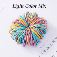 100PCSLot Girls Candy Colors 3CM Nylon Rubber Bands Children Safe Elastic Hair Bands Ponytail Holder Kids Hair Accessories