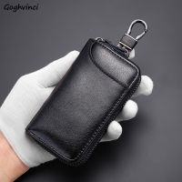 ❍ PU Leather Keychain Wallets Men Women Solid Color Zipper Car Key Holders Luxury Brand Designer High Quality Multi-function Chic