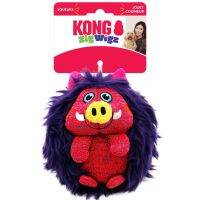 KONG Zigwigz Warthog  Medium ของเล่นสุนัข ผ้าหนามีเสียงรูปช้างสีม่วง