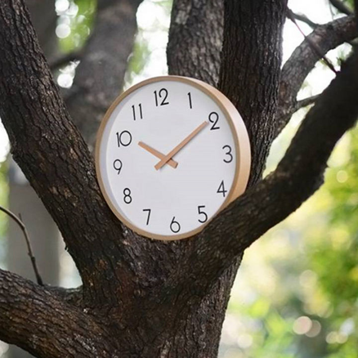 ไม้แข็งแบบเงียบสแกนดีไซน์มินิมอลลิสต์นาฬิกาศิลปะนาฬิกาเรือนไม้นอร์ดิกนาฬิกาติดผนังไม้