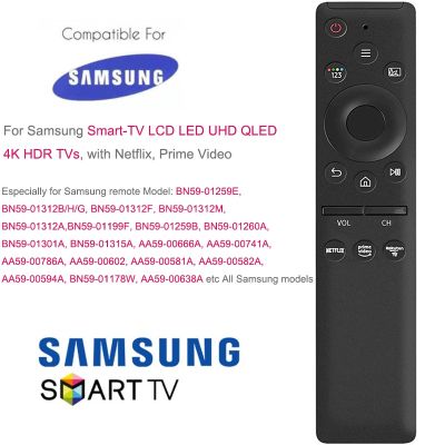 การควบคุมระยะไกลสากลเข้ากันได้สำหรับ Samsung Smart- LCD LED UHD QLED 4K HDR s,พร้อม Netflix,ปุ่มวิดีโอที่สำคัญ