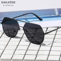 【HAILSTER】 Mens Disourable and Polarized Sunglasses , Polygon Frame Fashion Glasses P8692