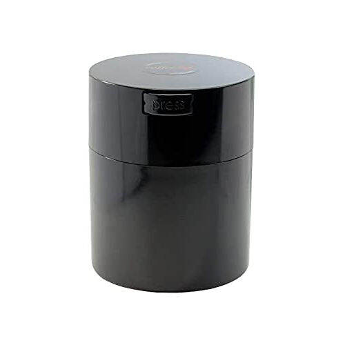 Coffeevac 1/2 lb The Ultimate Vacuum Sealed Coffee Container, Black