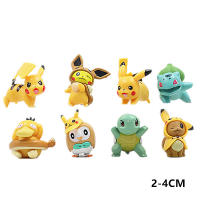 Pokemon Pikachu Various Sleep style Toys Set Anime Cartoon Action Figure Dolls Collection Model Kawaii Kids Birthday Gifts